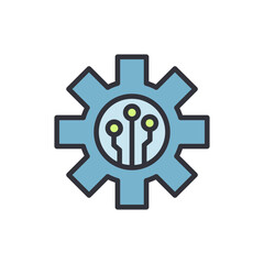 Modern Technology Gear Symbol Representing Progress And Innovation