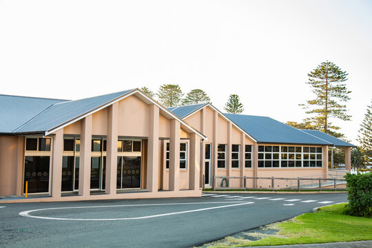 Church building with white clear space sky