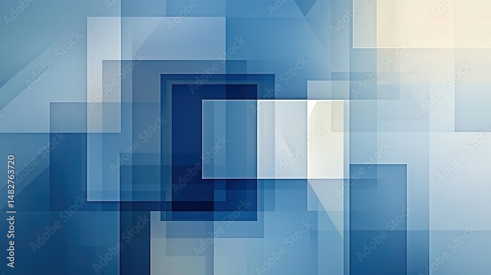 Aufkleber layered geometric background where overlapping squares vary in opacity, forming a harmonious blend.