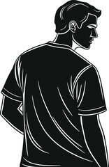 t shirt with men vector illustration