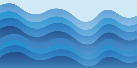 Abstract blue background. vector wave modern