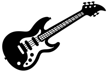 Obraz premium Vector Illustration of an Electric Guitar Icon Showcasing a Distinct Design and Shape