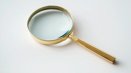 magnifying glass with a translucent frame, showcasing its simple yet functional design on a white backdrop