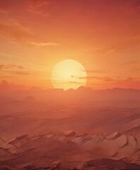 Obraz premium Aged paper texture, vibrant sunset hues, retro style , photography, golden