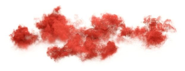 Red mass fog spread on transparent backgrounds effect render png