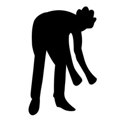 Obraz premium People Jumping Vector Silhouette