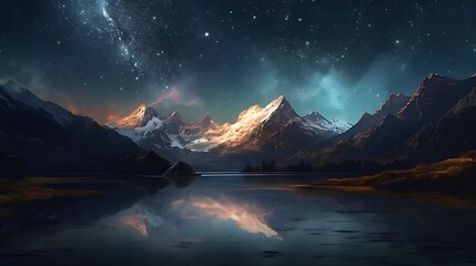 Mountain Lake Starlight.