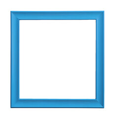 Obraz premium Wooden Blue Frame Isolated on Transparent Background