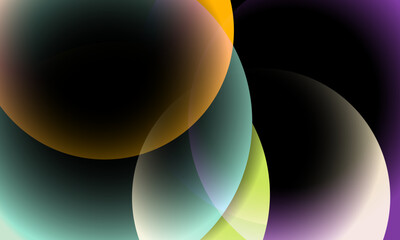 Abstract background with colored circles, flyer, cover