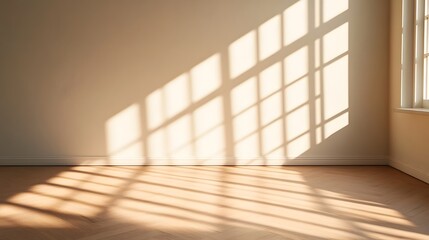 Warm sunlight casting gentle shadows in a cozy interior space.