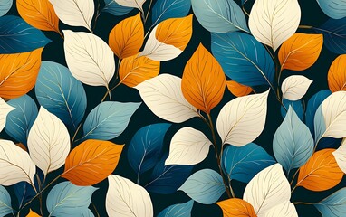 Autumnal leaf pattern