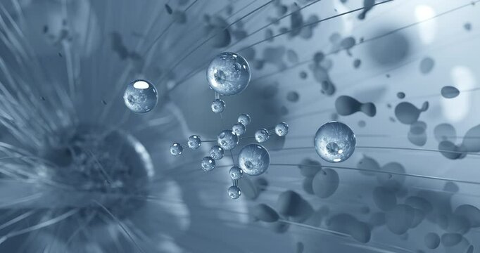 Looped video of Potassium ferrocyanide, e536, rotating molecular 3D ball-and-stick model