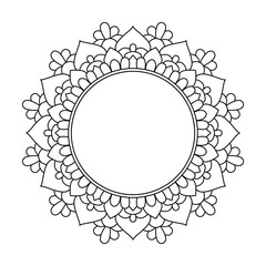 Mesmerizing Circular Maze Mandala Coloring Book Page