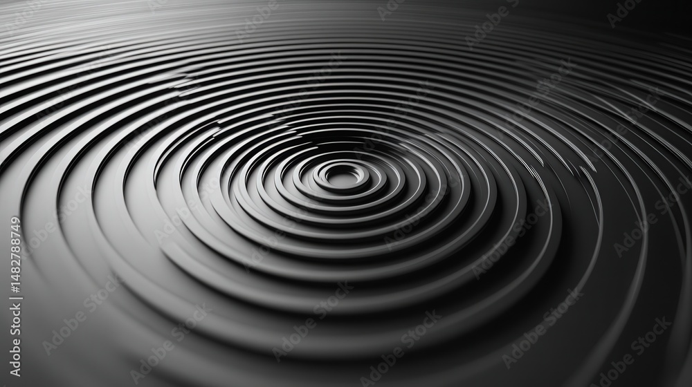 Aufkleber concentric circles moves rhythmically, creating a hypnotic visual effect that draws the viewer into a state of trance.