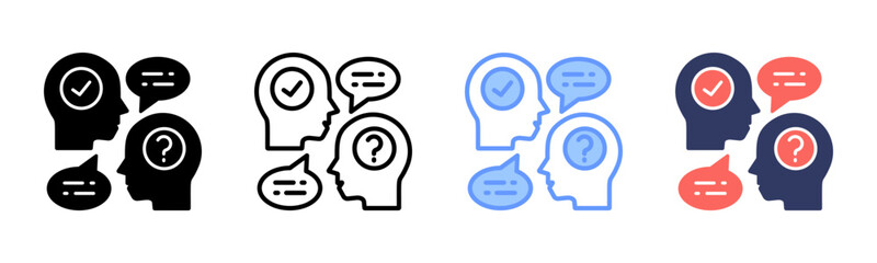 Communication icon sheet multiple style collection