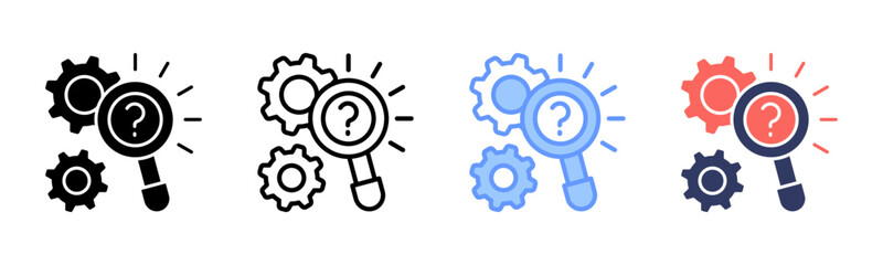 Analysis Find icon sheet multiple style collection