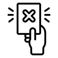 red card Line Icon