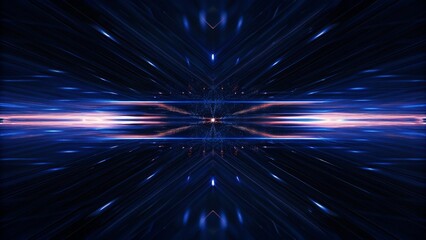 In a vast expanse of digital cosmos, streams of glowing light orbit in mesmerizing patterns like circuits of a galactic code. This fusion of technology and universe