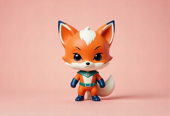 Obraz premium Depicting Chibi superhero fox, high quality