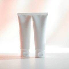 Blank White Tube Cosmetics.