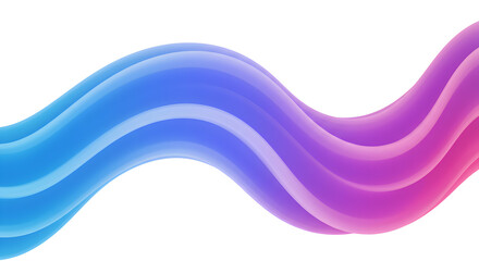 Obraz premium Abstract Wavy Gradient Design In Blue And Pink On White Background With Three Dimensional Effect
