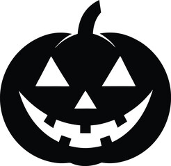 jack o lantern face vector icon.