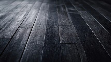 charcoal-colored parquet background.
