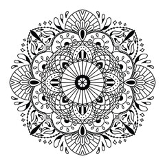  Mandala abstract floral background