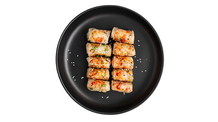 Shrimp Spring Rolls Asian Cuisine Recipe isolated on transparent background