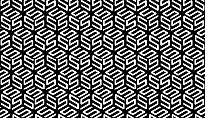 Abstract geometric pattern. A seamless vector background. White and black ornament. Graphic modern pattern. Simple lattice graphic design.