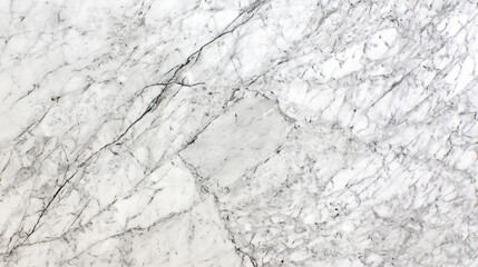 Fototapeta premium White Carrara marble with light gray webbing, seamless, clean and minimalist, surface texture, perfect lighting, 8k, ai generated