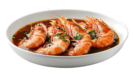 Delicious Shrimp Recipe Easy Seafood Dish isolated on transparent background