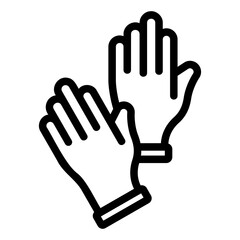 Fototapeta premium gloves Line Icon
