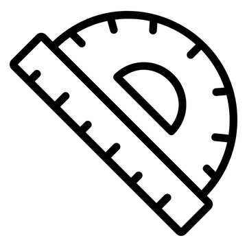 curve ruller Line Icon