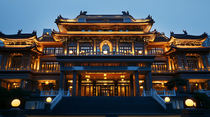 Obraz premium The magnificent architecture of the Grand Hotel in Taipei, Taiwan (2)