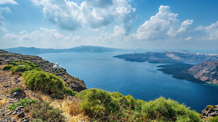 Picturesque View of Santorini Island, Greece
