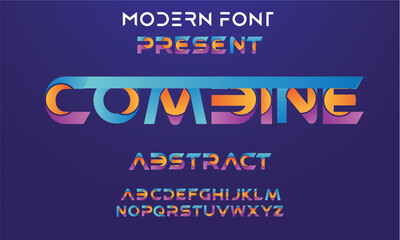 Creative Design vector Font of twisted Ribbon for Title, Header, Lettering, Logo. Funny Entertainment Active Sport Technology areas Typeface. Colorful rounded Letters and Numbers.