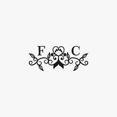 FC Initials Wedding Logo Vector Art  Icons  and Graphics