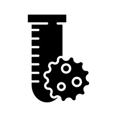 Chemistry with Virus icon on white background