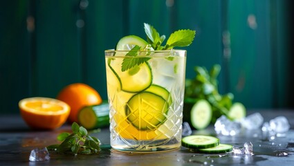 Refreshing Cucumber and Citrus Cocktail