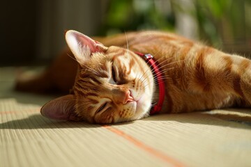 Relaxing Cat in Sunlight