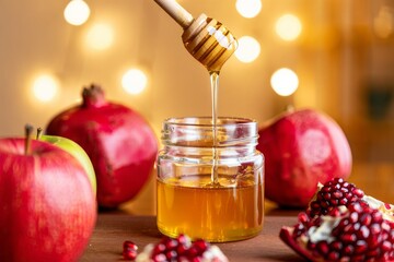 Golden Honey & Fresh Fruits