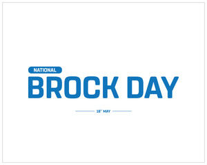 National Brock Day design on white background, Typographic Design of National Brock Day, Vector Design of National Brock Day, National Brock Day Design