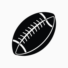 American football on white background