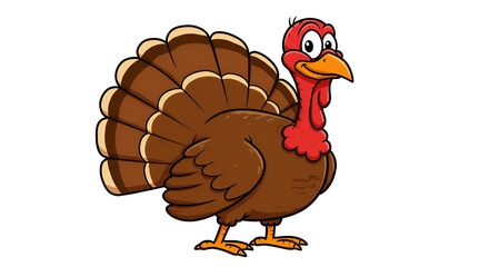 Naklejka premium Side profile cartoon turkey