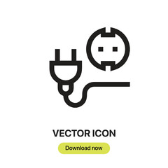 Socket icon vector. Linear-style sign for mobile concept and web design. Socket symbol illustration. Pixel vector graphics - Vector.