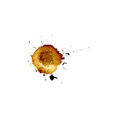 Grunge Coffee Stain. Abstract Vintage Coffee Spill & Splash Texture. Vintage Coffee Stain Effect.