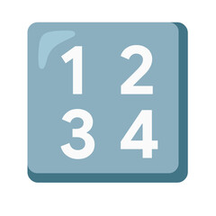 set of numbers on white