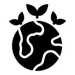 Naklejka premium earth Solid icon