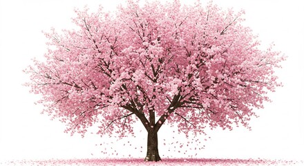 Obraz premium 春の柔らかな光に満開の桜 舞い散る花びら (Haru no yawarakana hikari ni mankai no sakura maichiru hanabira) This translates roughly to: 